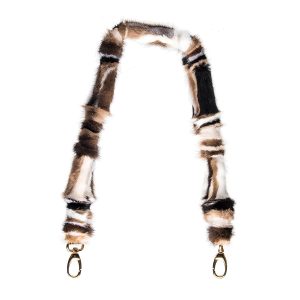 Brown Multi Mink Shoulder Strap