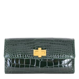 Ingrid Forest Green Alligator