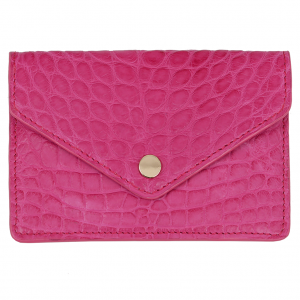 Pink Alligator Large Card Case