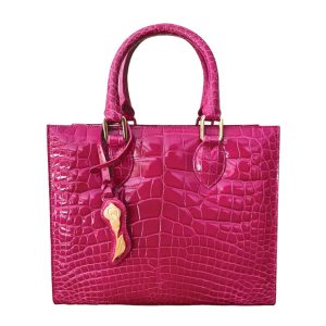 Mia Hot Pink Alligator Small Tote